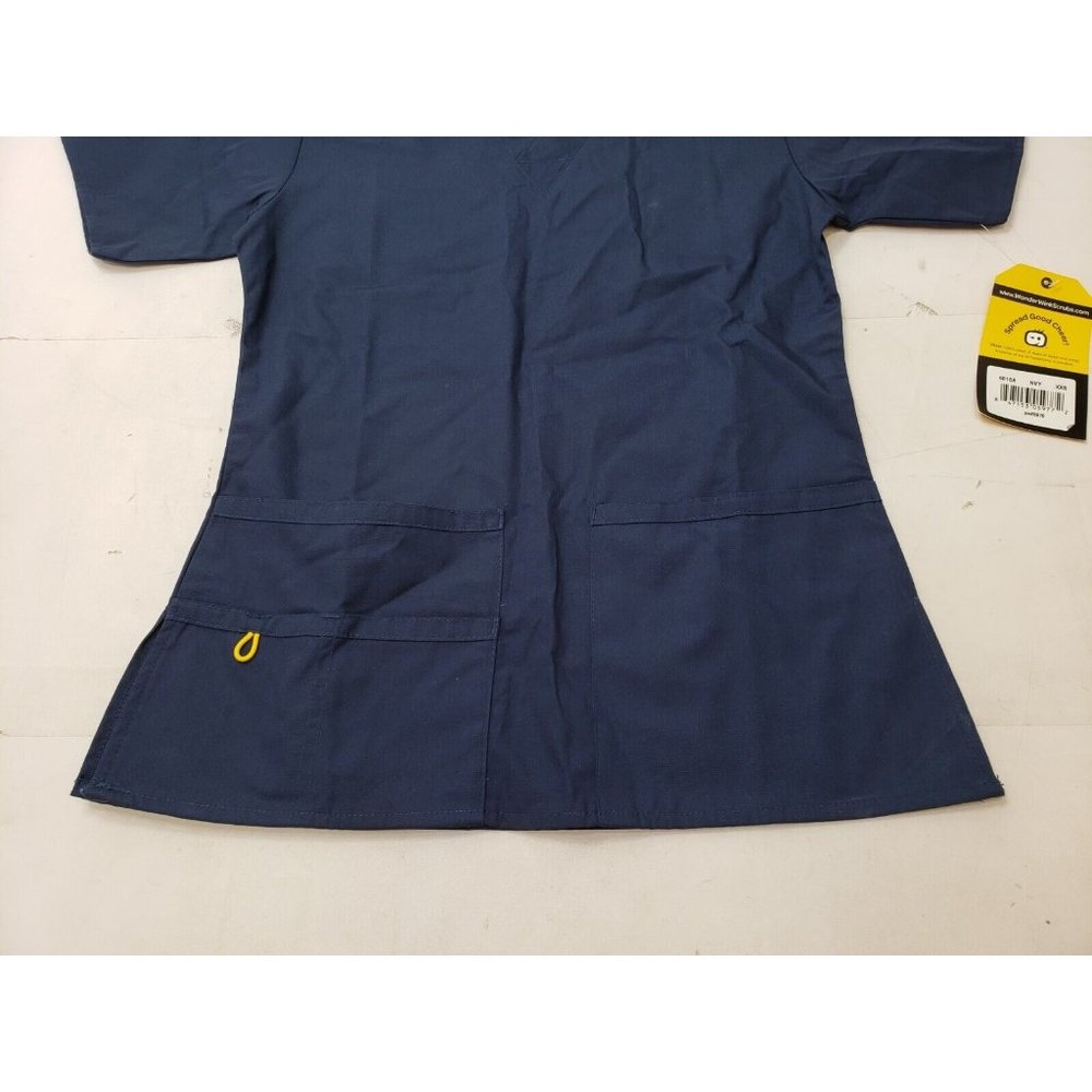 Wonderwink Womens Scrub Top Premium Stretch Short Sleeve Blue Size XXS NWT - Picture 3 of 9
